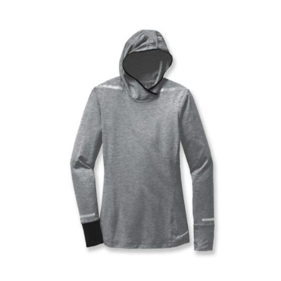 Brooks Tops - Brooks Nightlife Hoodie Women Gray Pullover Hoodie M